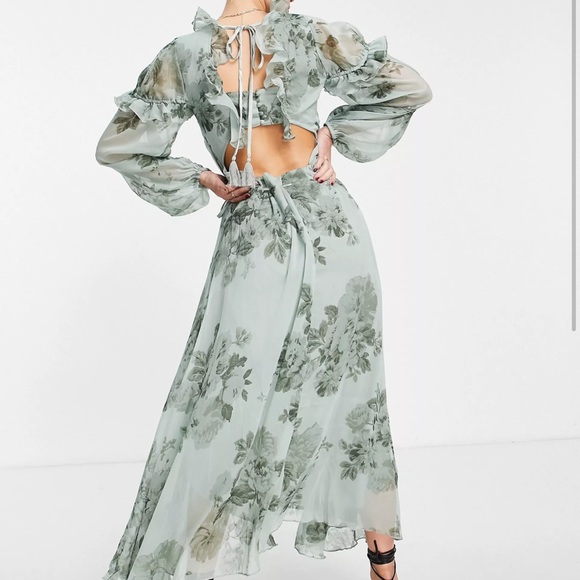 Floral Ruffle Midi Dress - Picture 8 of 16